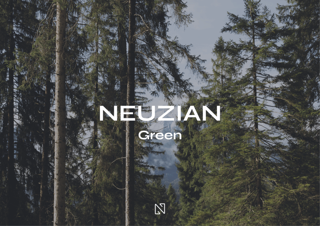 Nature stylisée illustrant l’approche éco-conçue de Neuzian
