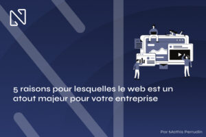 Illustration représentant la présence web comme un levier stratégique pour développer une entreprise